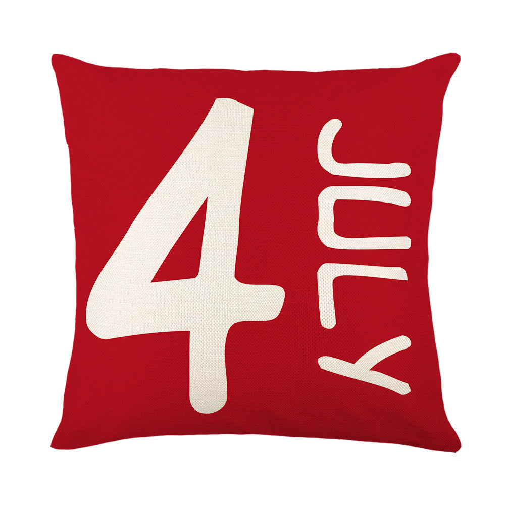 Wholesale Red Blue American Independence Day Polyester Pillow Covers