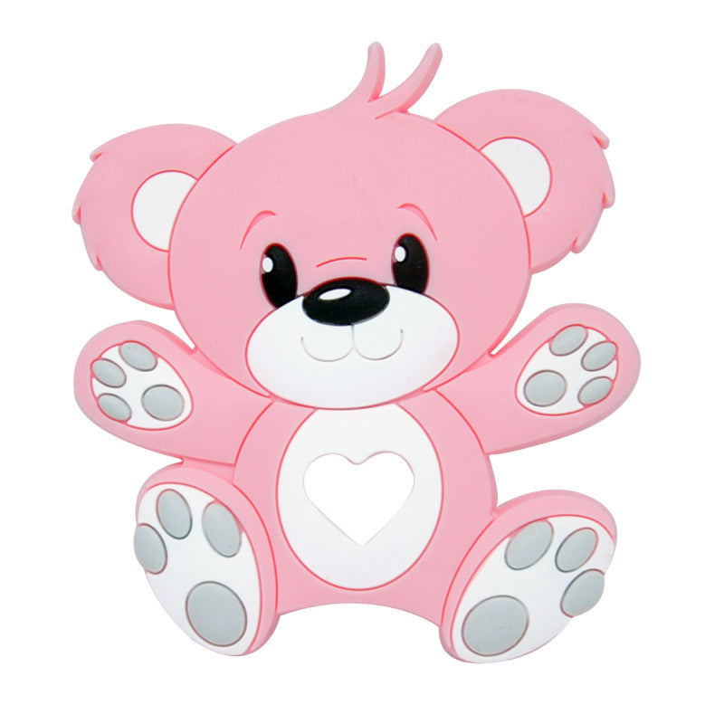 Wholesale 20pcs Bear Silicone Cartoon Unicorn Tooth Stick Beads