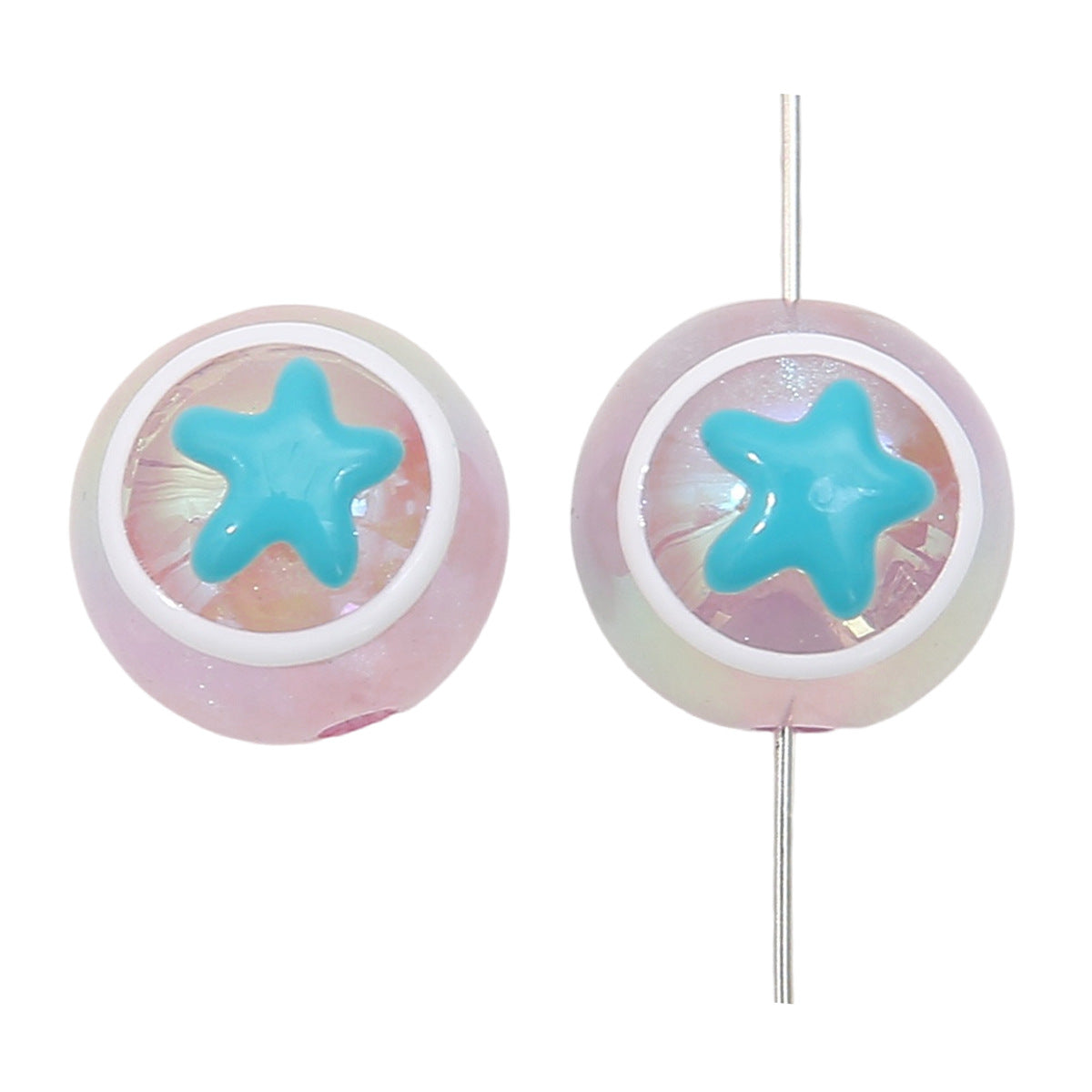 Wholesale  Acrylic Colorful Graffiti Round Beads Rabbit Beads