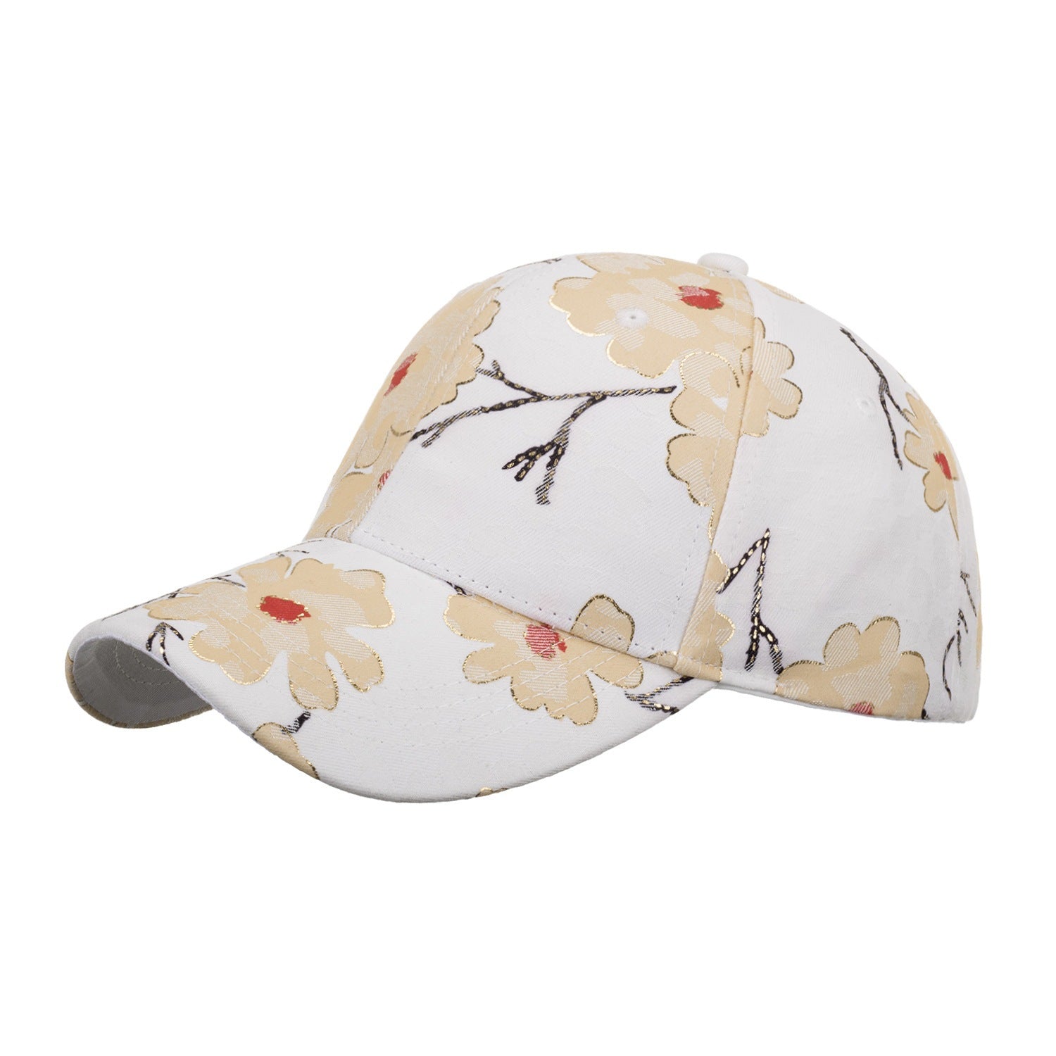 Capa de béisbol de hilo de oro de encaje de encaje de algodón de poliéster al por mayor