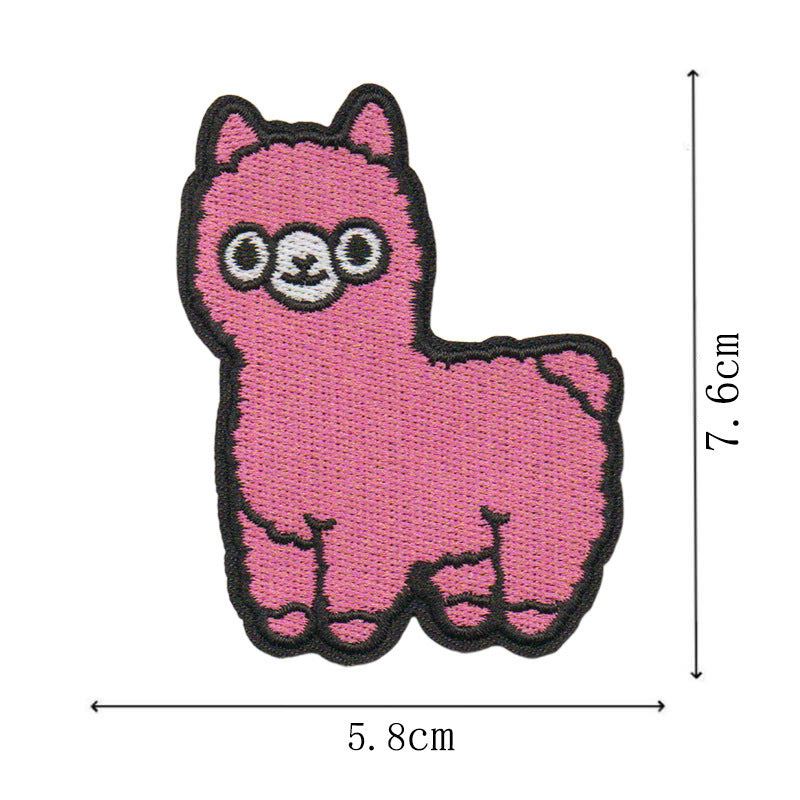 Wholesale Cartoon Pink Embroidered Patch With Heating Glue Backing DIY Fashion Accessory For Bags Clothes Shoes Towels