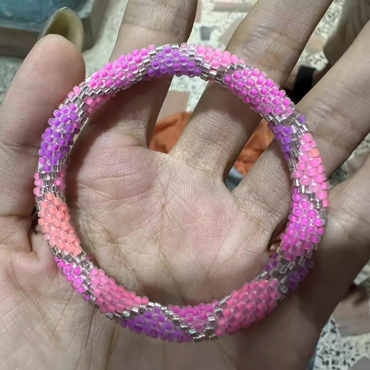 Wholesale Nepal Japan Hand-woven Essential Oil Diffuser Beaded Bracelet