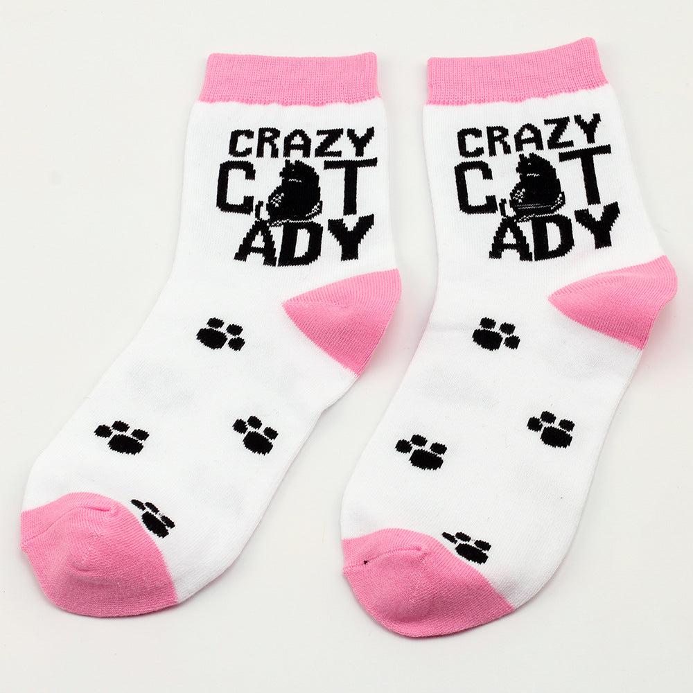 Wholesale Cat Footprint Cotton Socks