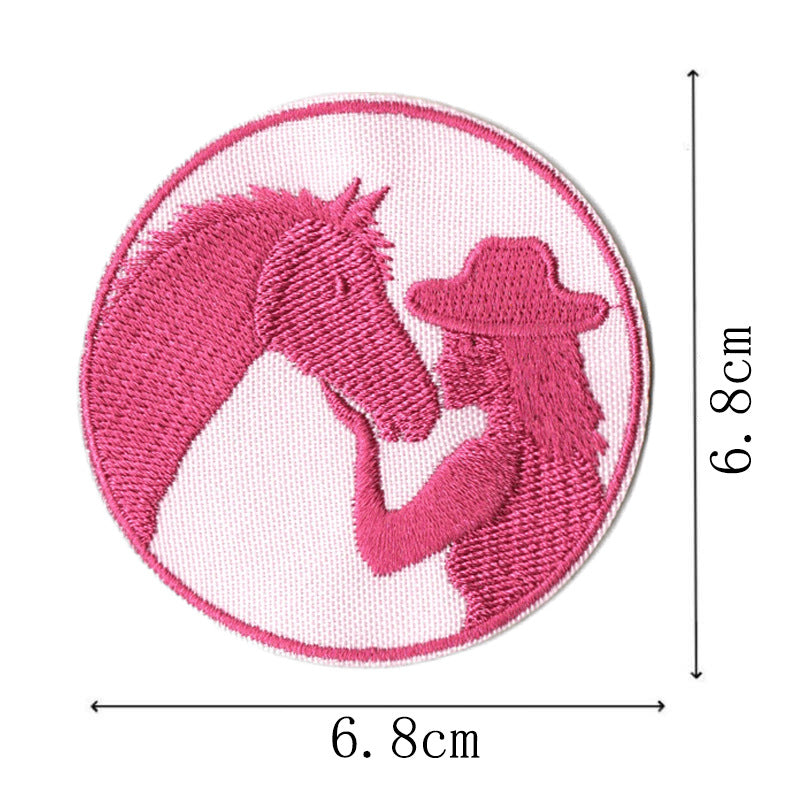 Wholesale Western Cowboy Party Cartoon Decoration Cute Patchwork Computer Embroidery Patch FS
