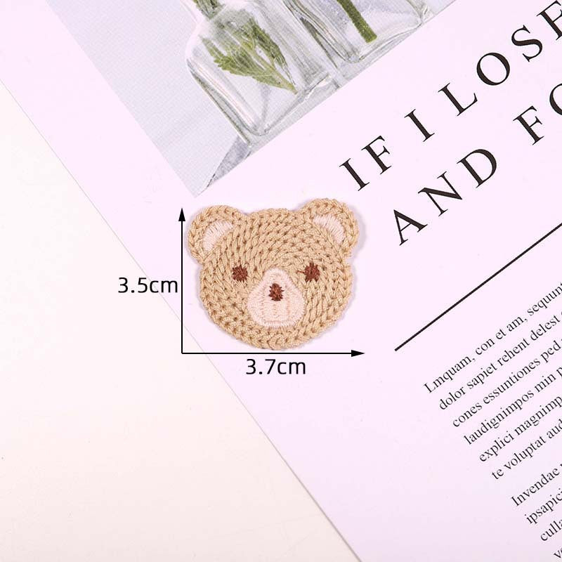 Wholesale 10pcs Cute Animal Head Cartoon Embroidery Patches