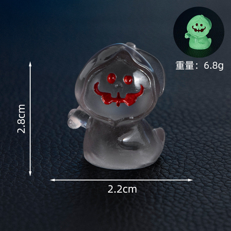 Wholesale Resin  Luminous Ghost Pumpkin Desktop Figurine Decoration for Gift Resale