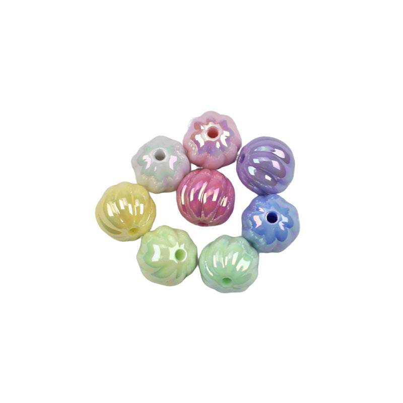 Wholesale 10PCS Acrylic Plastic Solid Color Mape Beads
