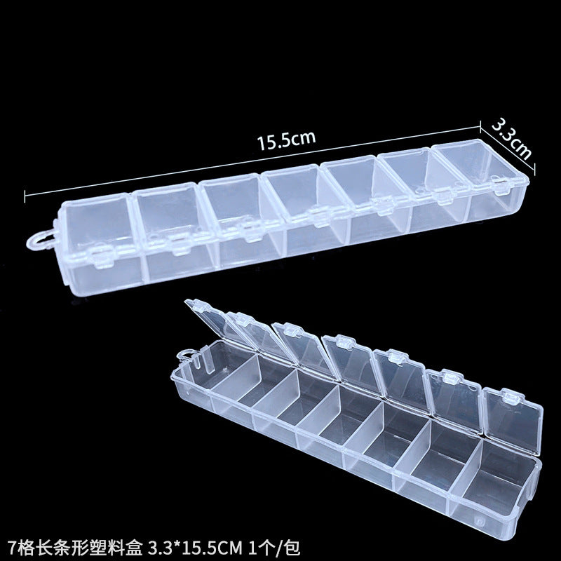 Wholesale Handmade DIY Bead Jewelry Removable Transparent Plastic Storage Box Tools