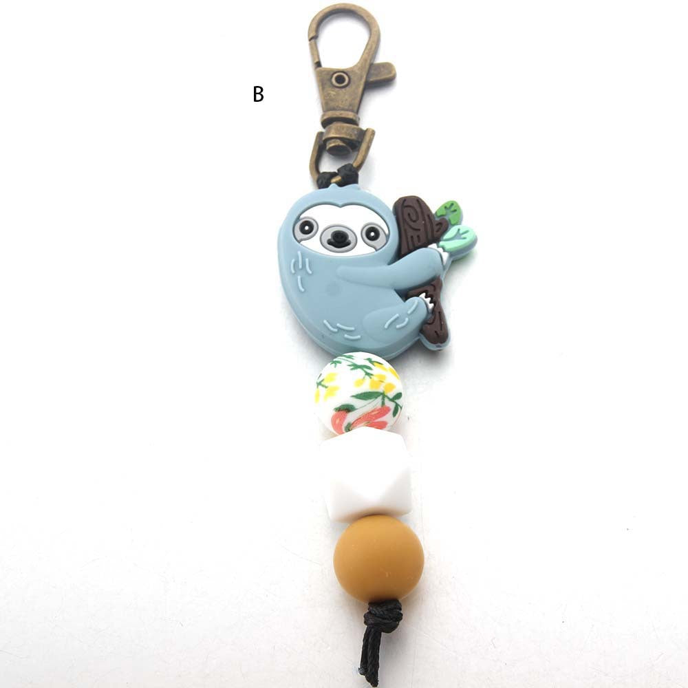 Wholesale Silicone Bead Bee Animal Keychain