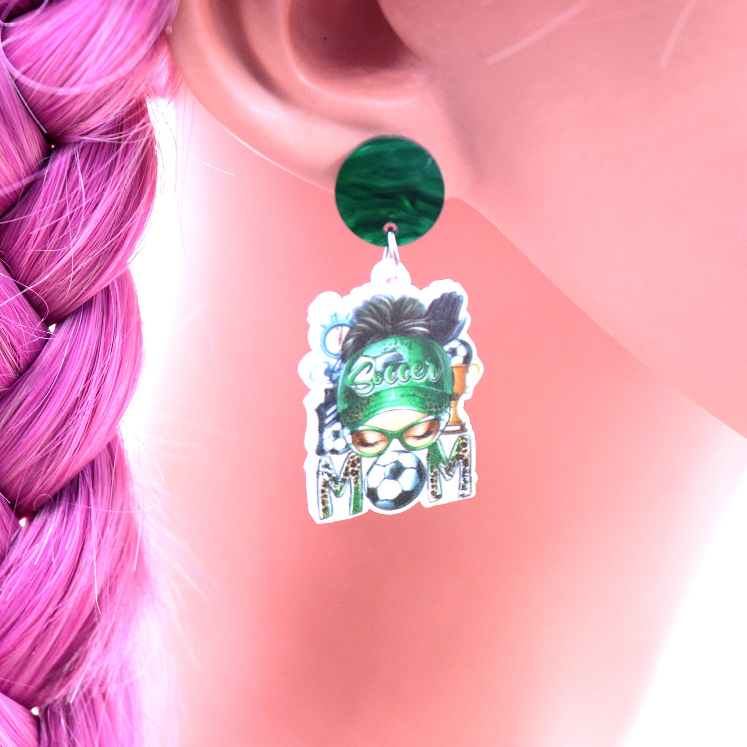 Wholesale Mother's Day Acrylic Black Mama Earrings