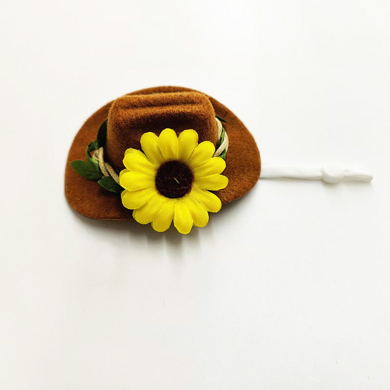 Wholesale Factory new western cowboy hat felt hat pet hat cat hat birthday party hat pet hat