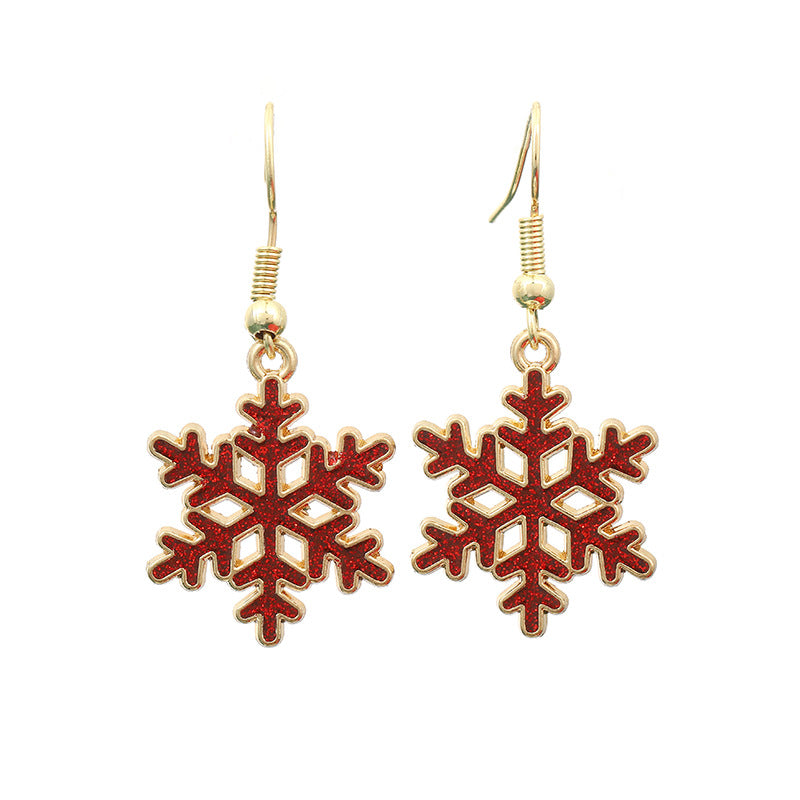 Wholesale Design New Year's Snowflake Earrings