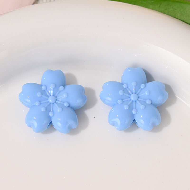 Wholesale 5pcs/pack   Candy-colored flower beads Acrylic Beads