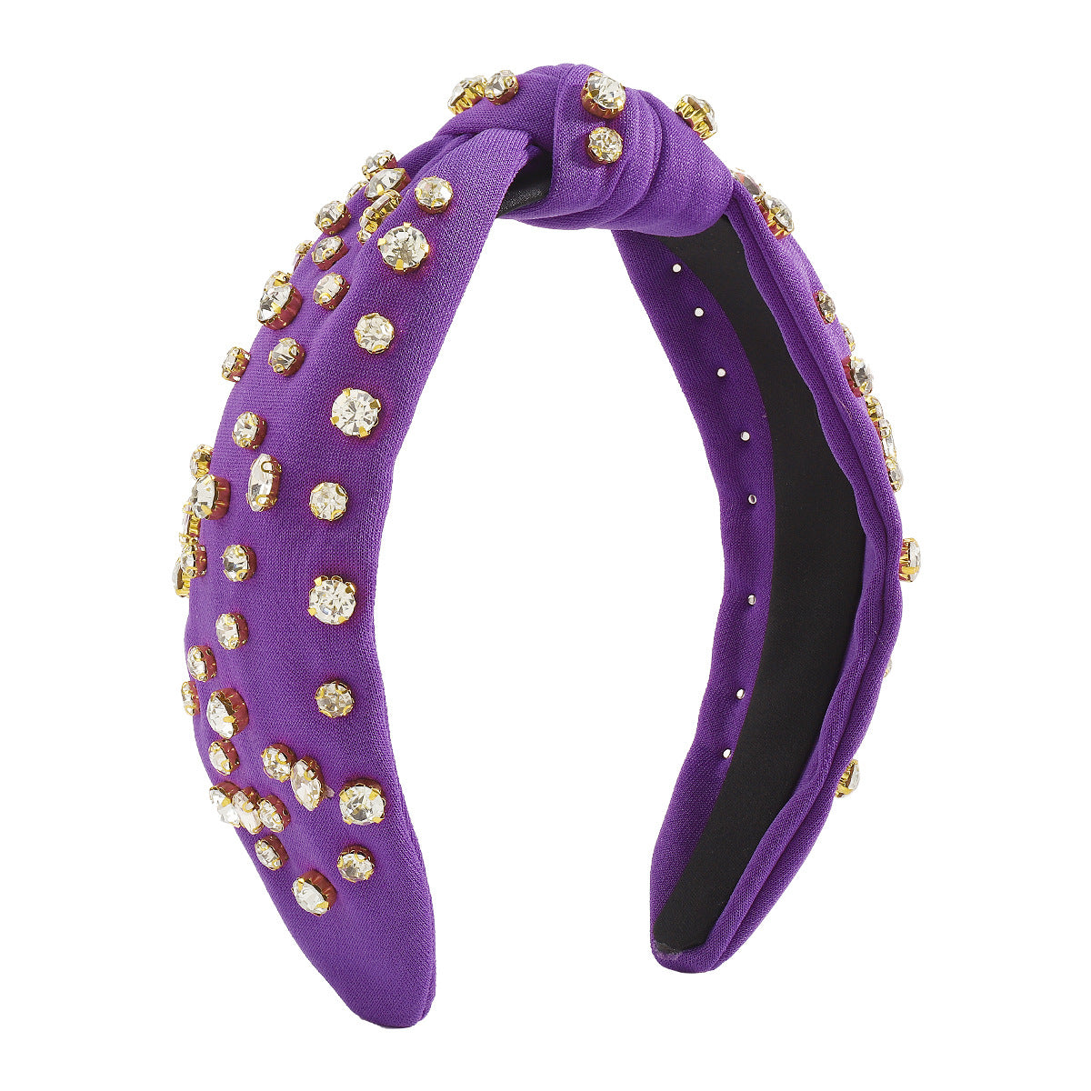 Wholesale Diamond Wide Edge Knotted Fabric Headband