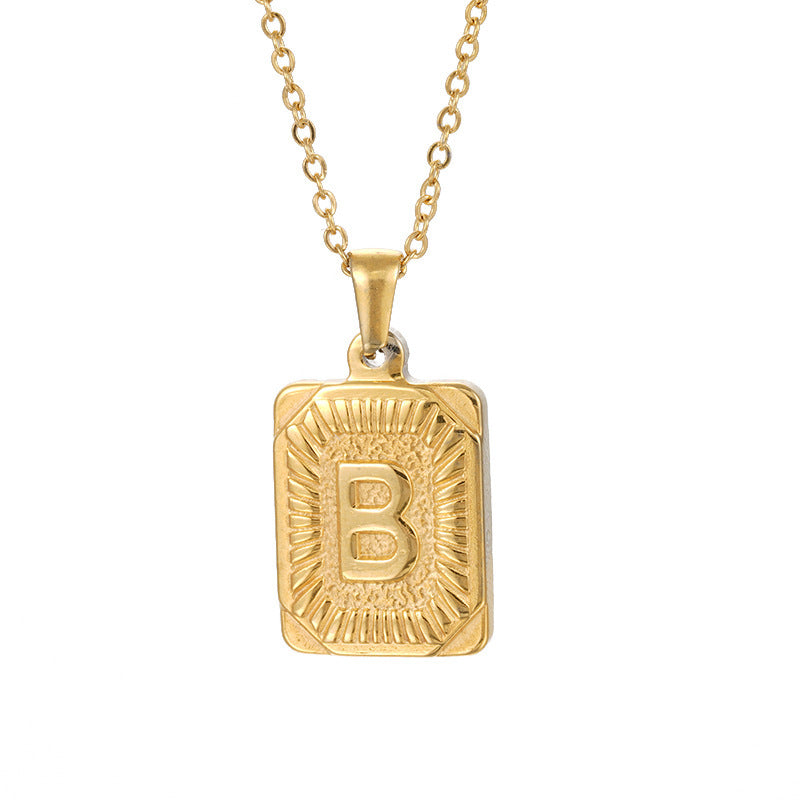 Wholesale Brand Letter Pendant Gold Plated Necklaces