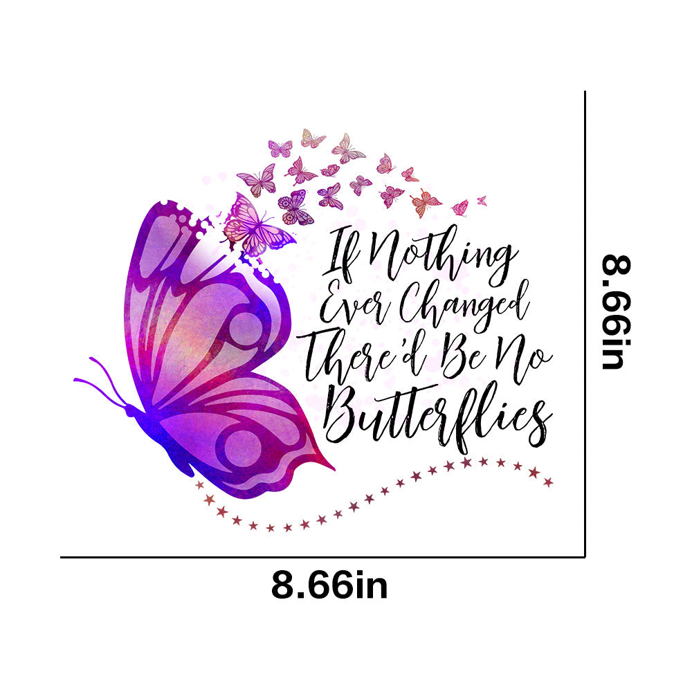 Wholesale 10pcs Butterfly Theme Series White Ink Stamping UV DTF Ready to Press Transfers Wraps
