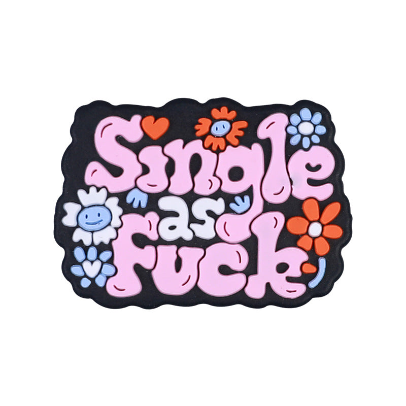 Wholesale 20pcs Love English Glue Bead Pen Accessories Silicone Loose Beads