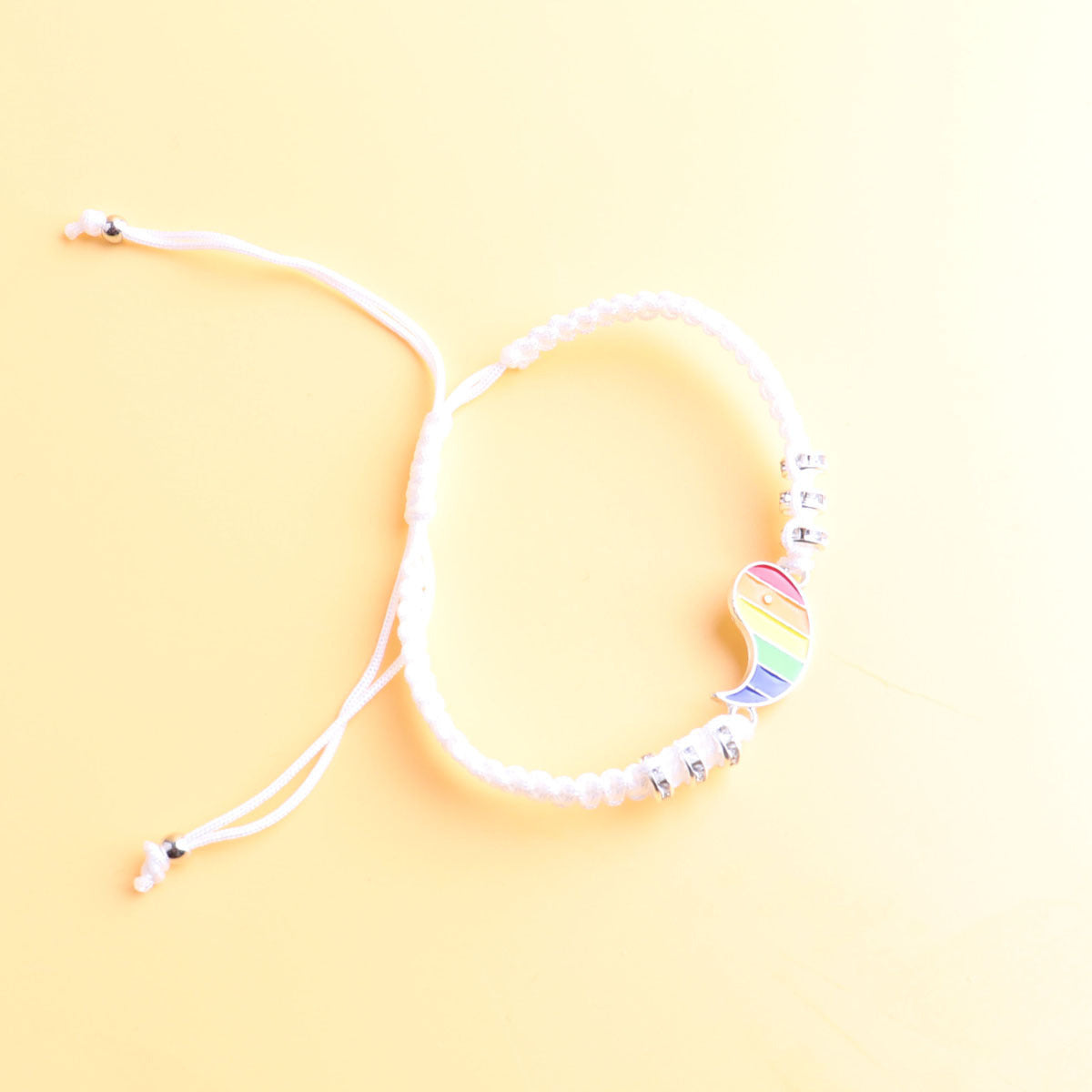 Wholesale Rainbow Hand-woven Friendship Couple Bracelet