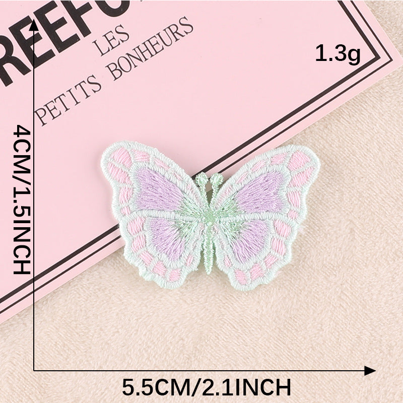 Wholesale Animal colored butterfly embroidery DIY Patches