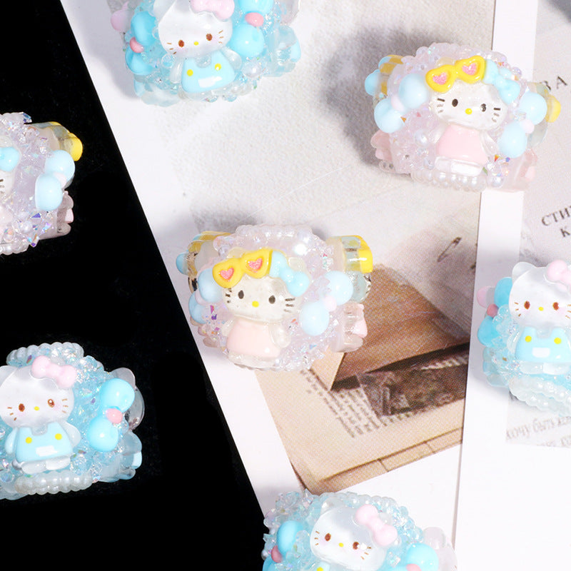 Wholesale 6pcs/pack Cute clay straight hole beads DIY accessories