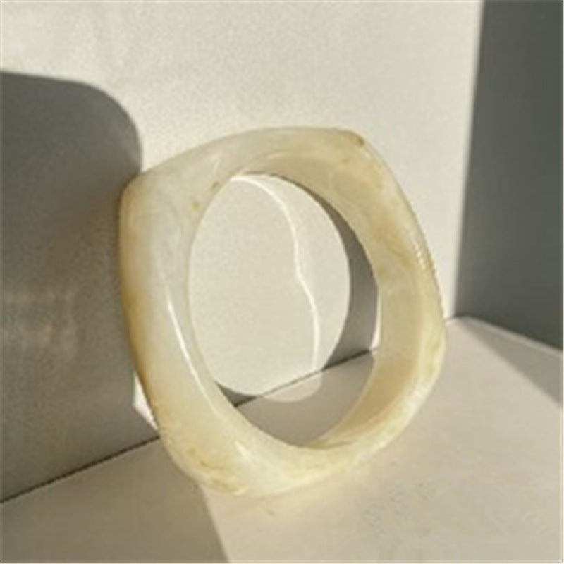 Wholesale fashion new marble acrylic bracelet shaped resin square round bracelet