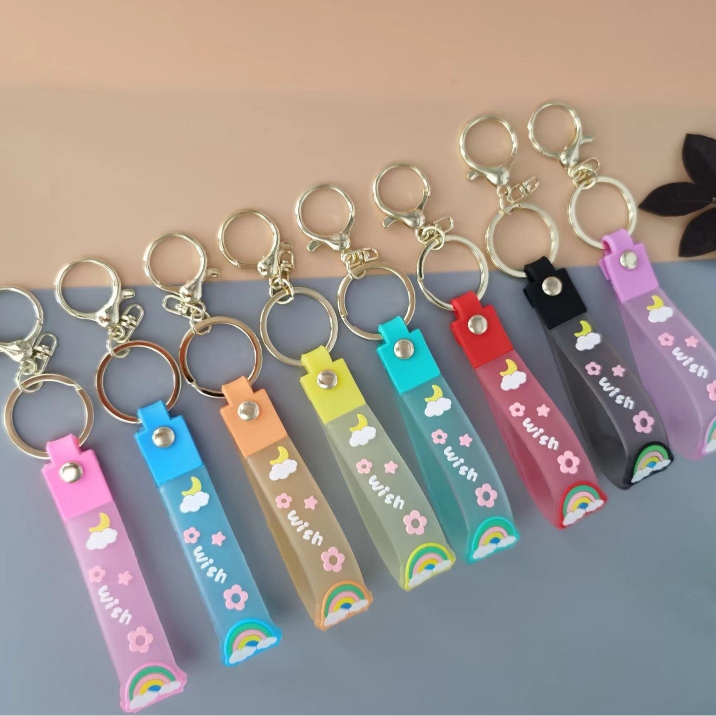 Soft Silicone Gradient Color Rectangular Silicone Pencil Case