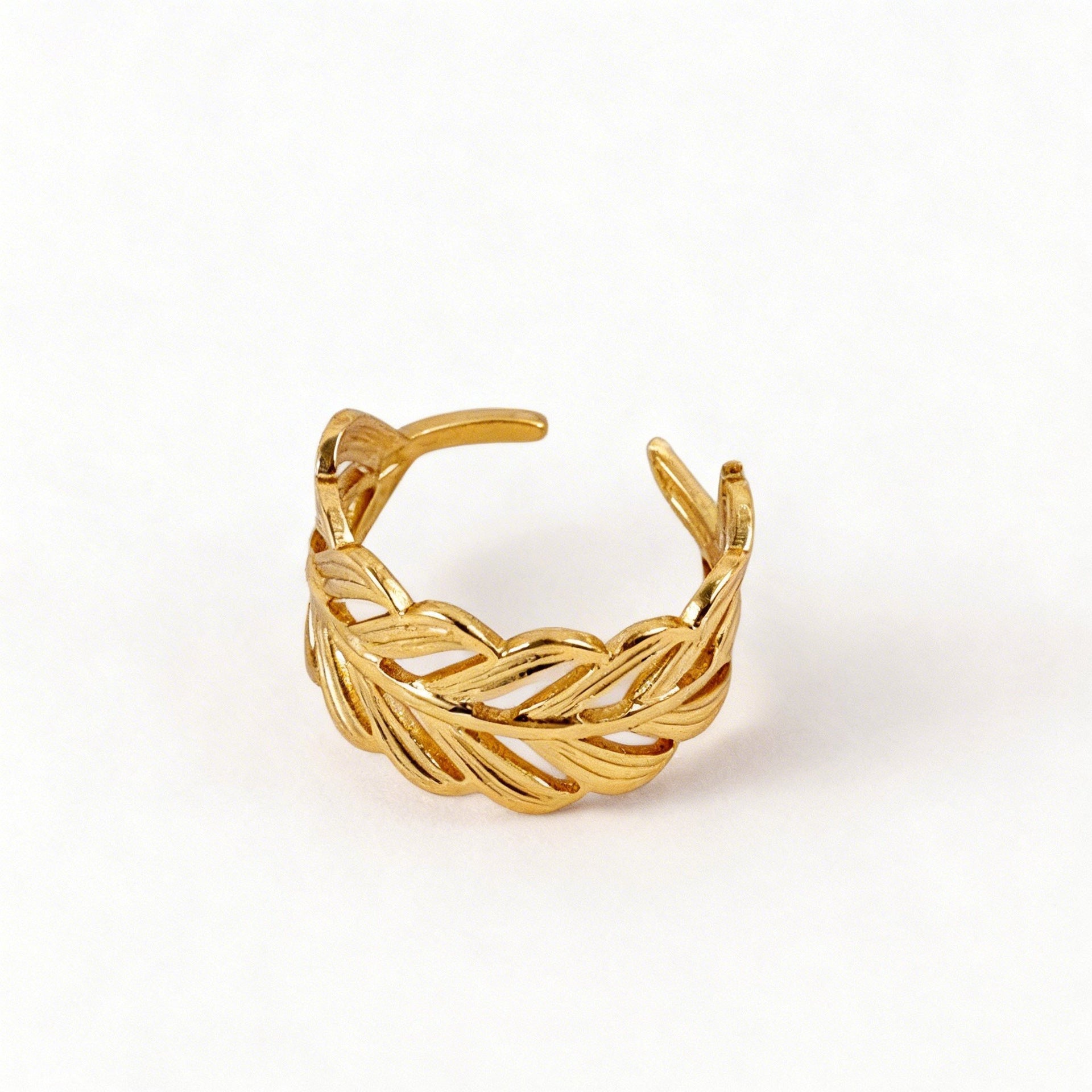 Wholesale 12pcs minimalist stainless steel hydraulic ring geometric ring