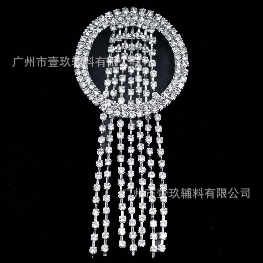 Wholesale Bow Water Diamond Crystal Chest DIY Patches