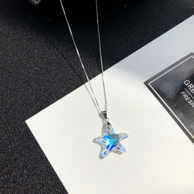 Wholesale S925 Sterling Silver Crystal Sparkling Diamond Necklace