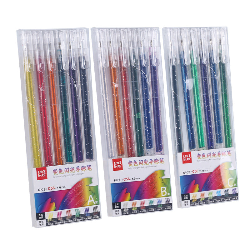 Wholesale 6pcs Flash Color Notebook Pens