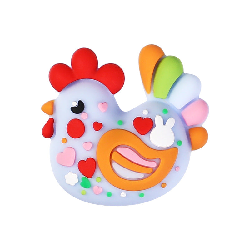 Wholesale 20pcs 3D Silicone  Cartoon Rabbit DIY  Easter Egg Focal Beads