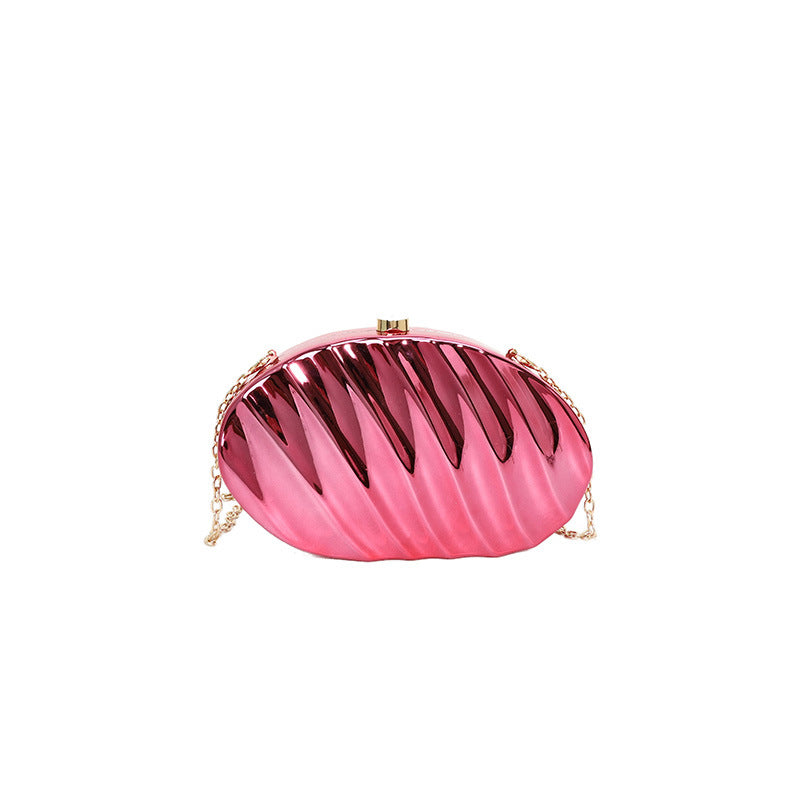 Wholesale Acrylic shell leaf shaped bag evening bag shoulder crossbody box bag