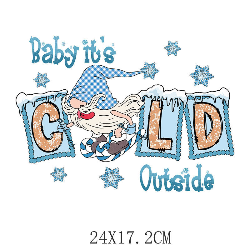 Wholesale 10pcs/pack Blue Snowman Christmas UV DTF Ready to Press Transfers Wraps