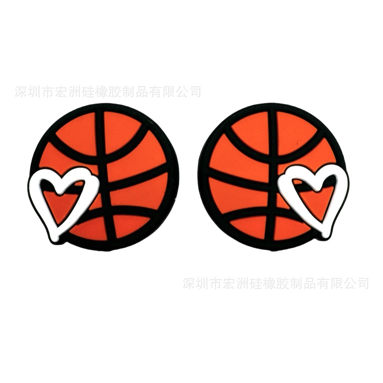 Wholesale  10-pcs  ball sports theme new food grade silicone diy string pen keychain loose beads in stock