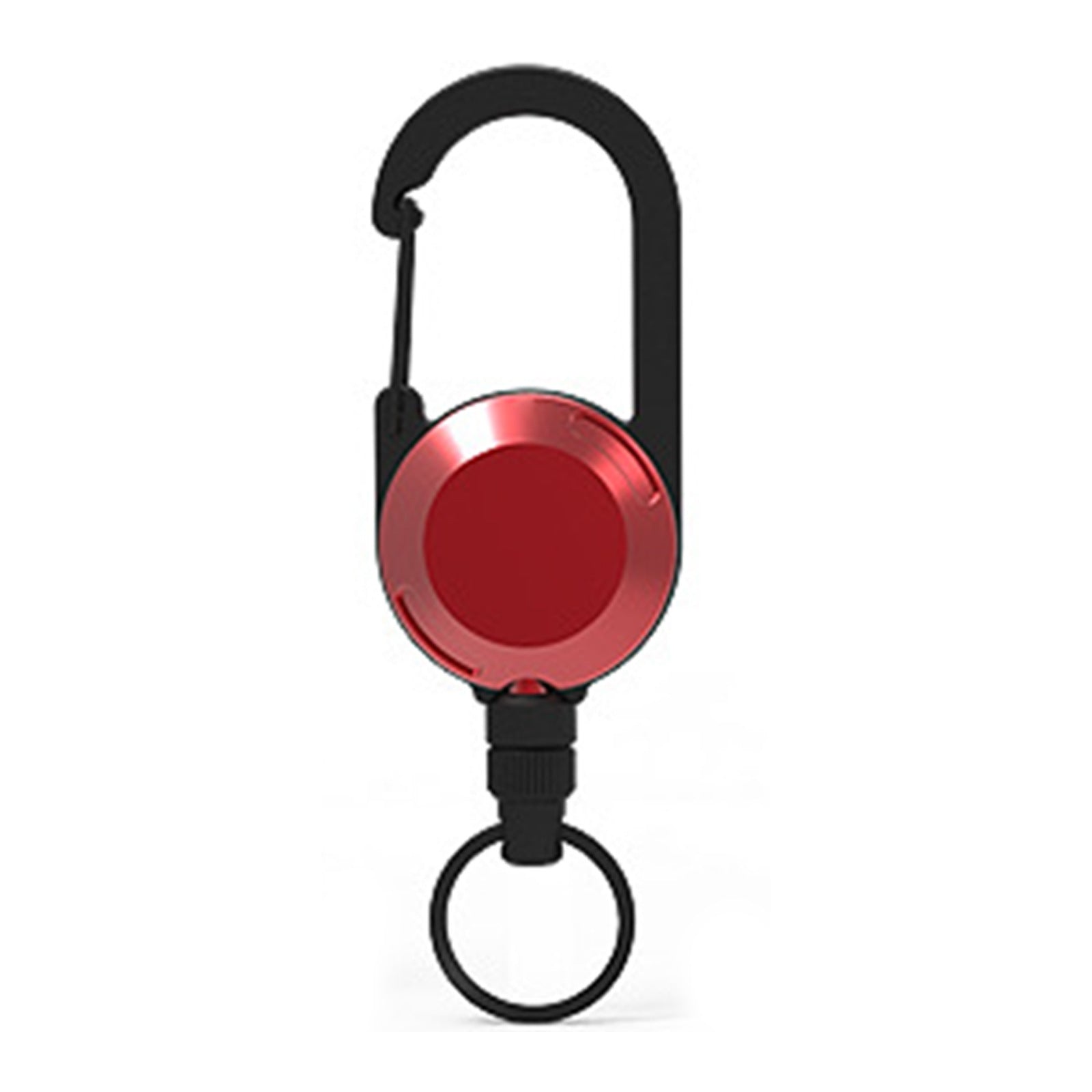 Wholesale ABS Simple Six Color Circular Mountaineering Buckle Sports Retractable Keychain