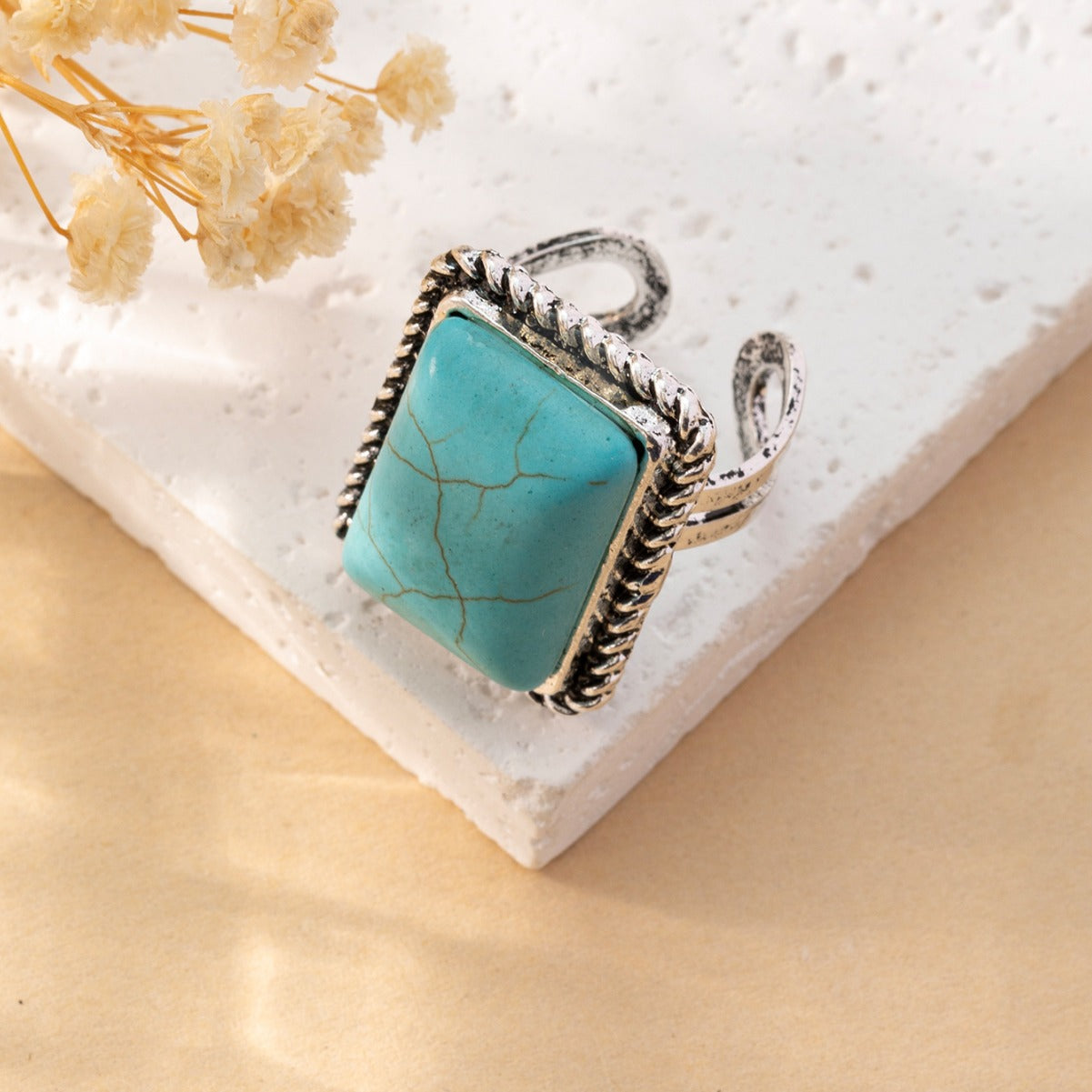 Wholesale Vintage Personalized Turquoise Ring