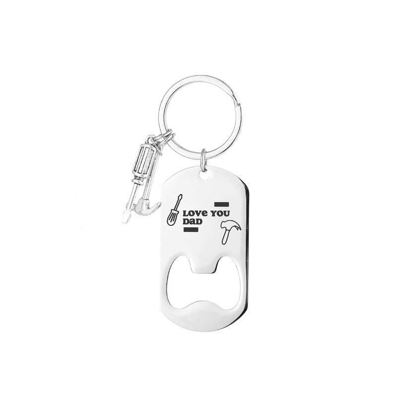 Wholesale beer bottle opener stainless steel keychain