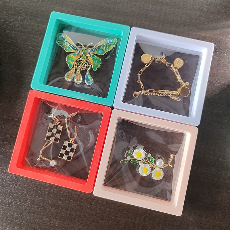 Wholesale Gradient Plastic Jewelry Box For Rings Earrings Necklaces Boutique Resale Gift