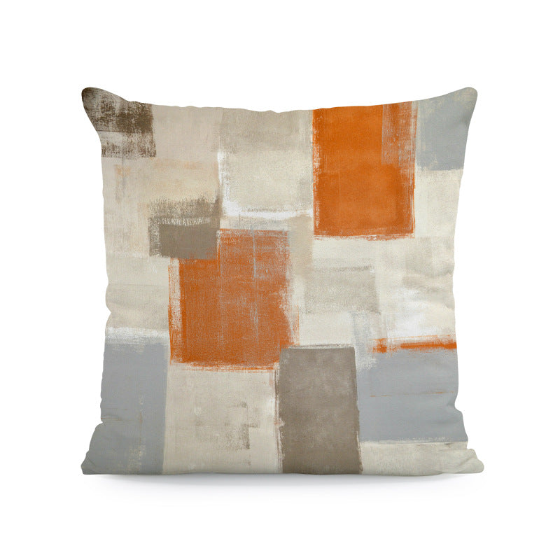 Wholesale Geometric Watercolor Printed Plush Pillowcases