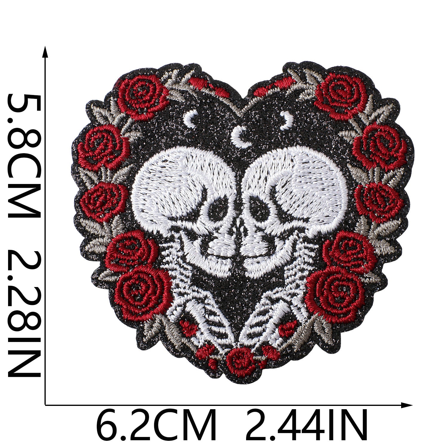 Wholesale Leather Skull  Embroidered Patch Iron On DIY Accessory For Clothing Backpack