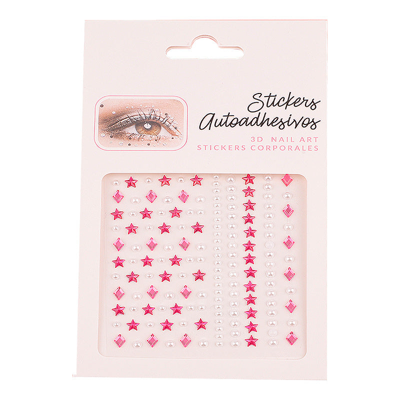 Wholesale Acrylic Rainbow Eye Makeup Gemstone Stickers