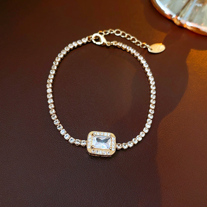 Wholesale Light Luxury Niche Exquisite High-end Pull-out Adjustable Zircon Bracelet