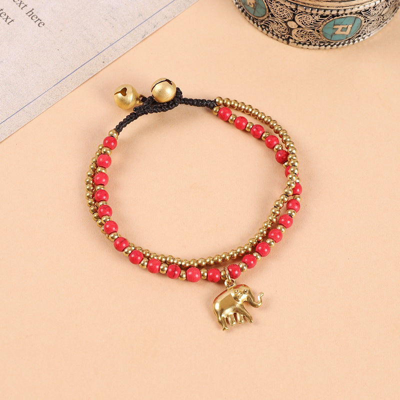 Wholesale Hand-woven Ethnic Elephant Bracelet