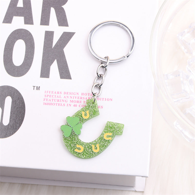 Wholesale Saint Patrick Rainbow Gold Coins, Pipe, Acrylic Keychains