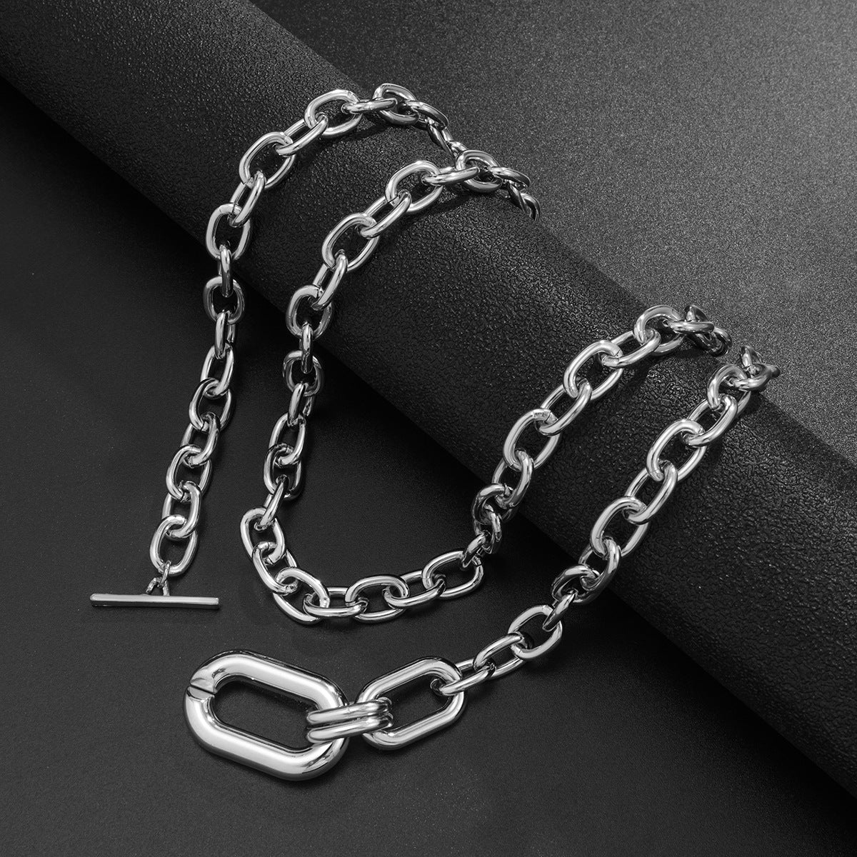Wholesale Cross Chain Multi-layer Punk Alloy Necklaces