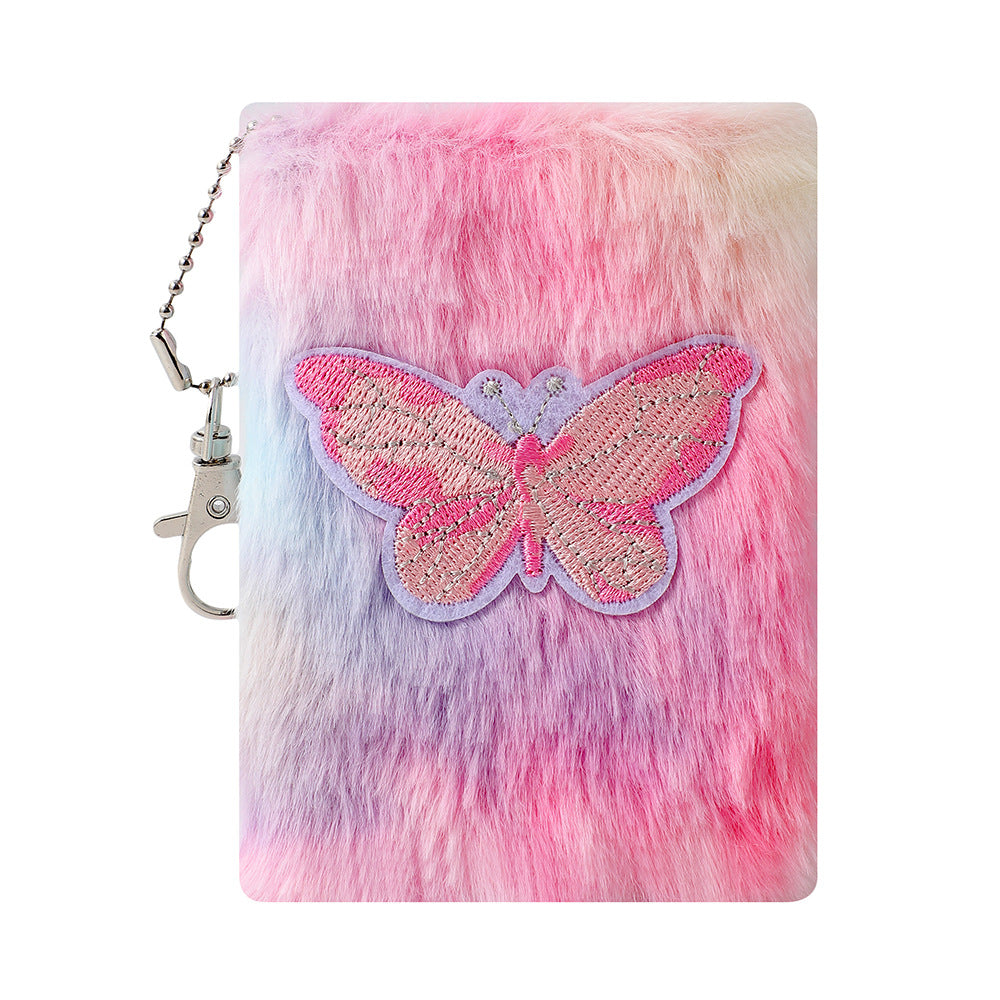 Wholesale Cartoon Embroidered Pocket Mini Plush Notebook