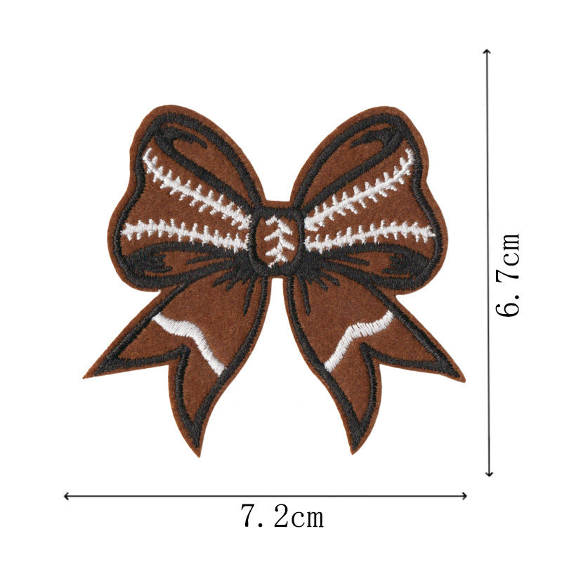 Wholesale Stylish Leopard Bow Embroidery Patches Iron On DIY Accessory Set Of 9 For Clothing Bags Decor