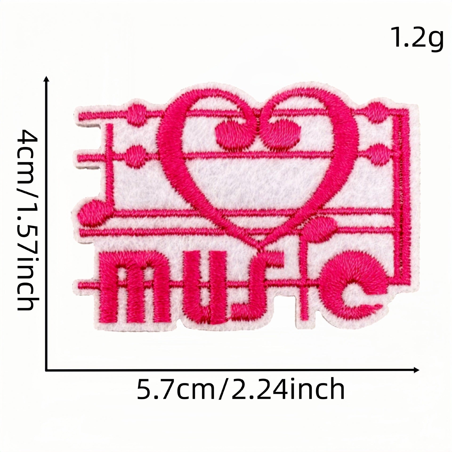 Wholesale Cartoon Music Note Embroidered Patches Iron On Clothing Accessory Trendy Decorative Gift And Boutique Resale