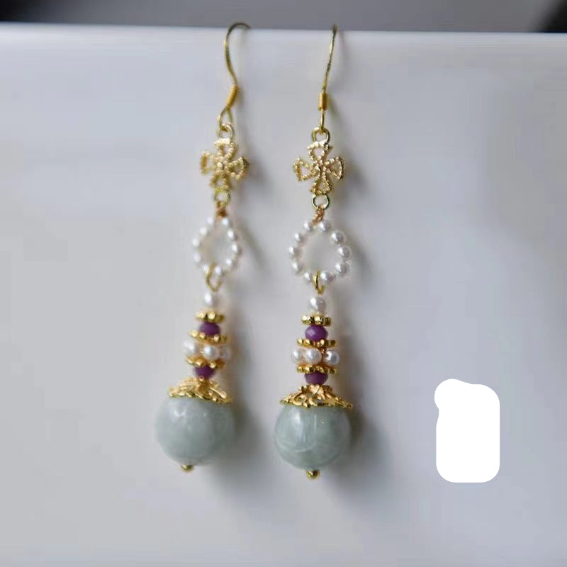 Wholesale Song and Ming Dynasty Hanfu accessories Red Mansion Relic Earrings