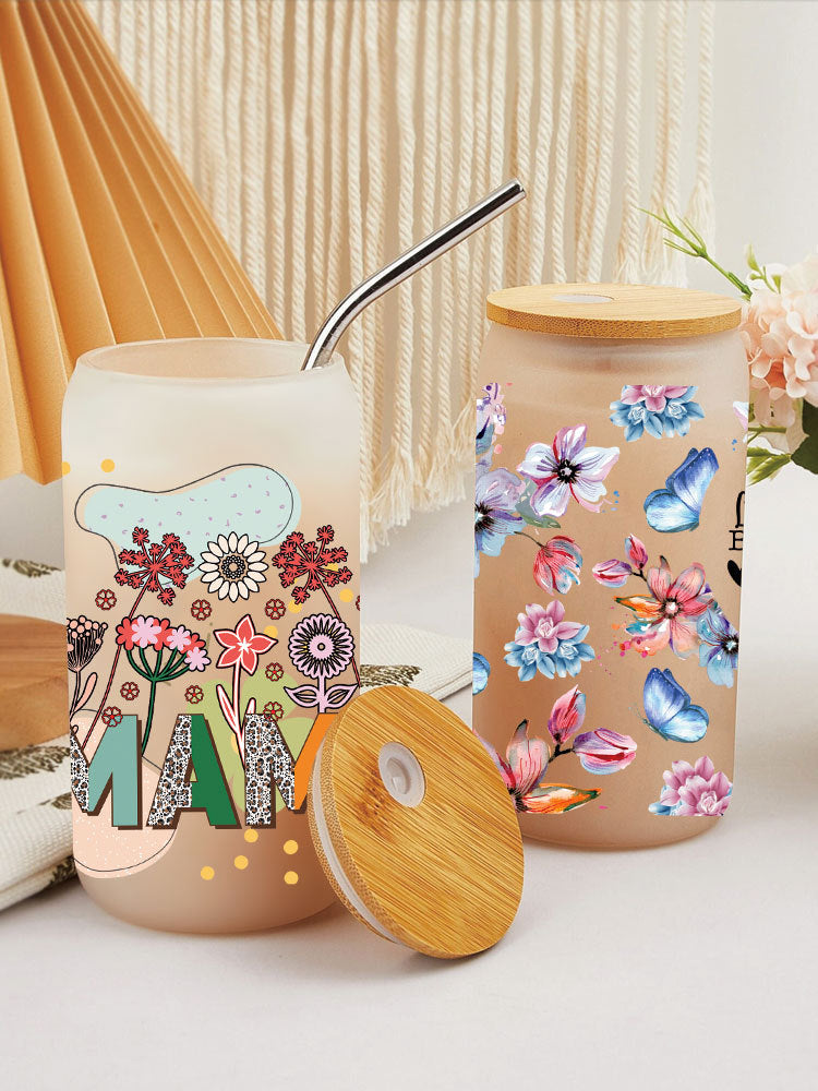 Wholesale Cartoon Family Love Mother' s Day Print 16oz Cup UV DTF Wraps